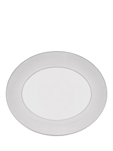 John Lewis Wedgwood Gio Platinum Fine Bone China Oval Platter, 33cm, White- Buy online at McGrocer