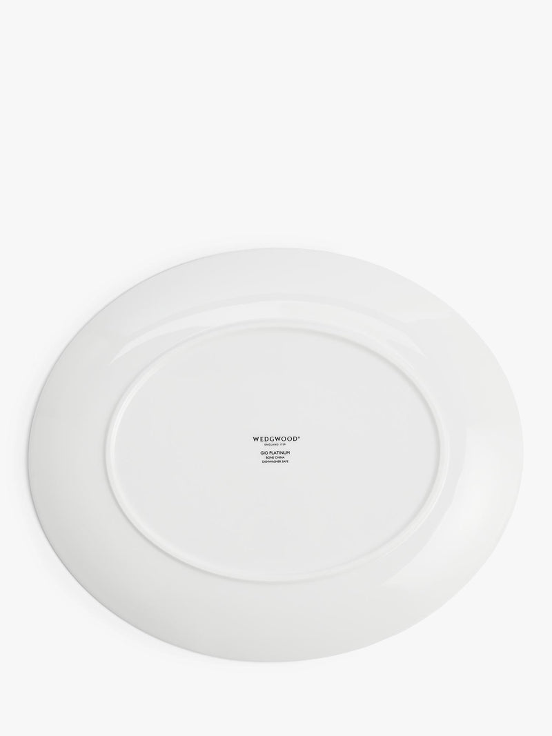 Wedgwood Gio Platinum fine bone china oval platter 33cm, UK version