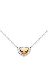 John Lewis Kit Heath Heart of Gold Pendant Necklace, Silver/Gold- Buy online at McGrocer