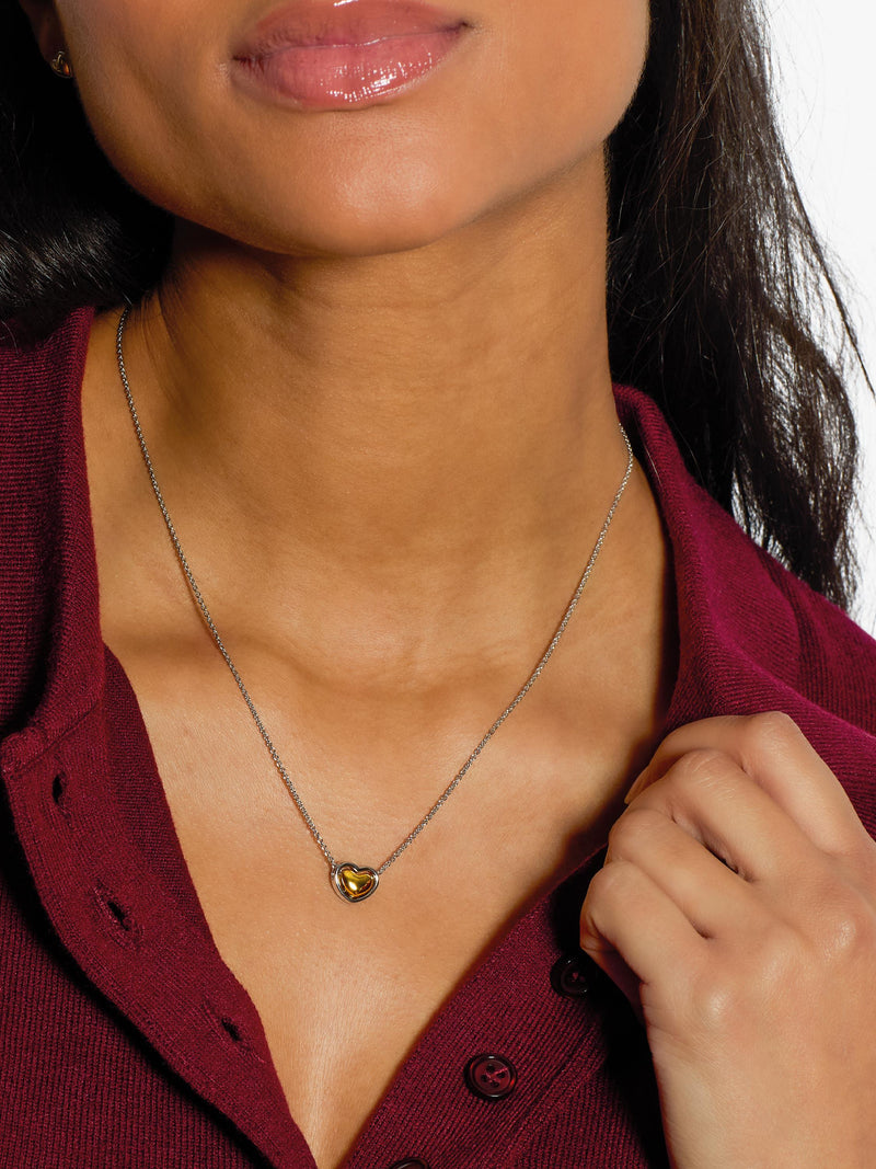 Kit Heath Heart of Gold pendant necklace silver gold, UK version