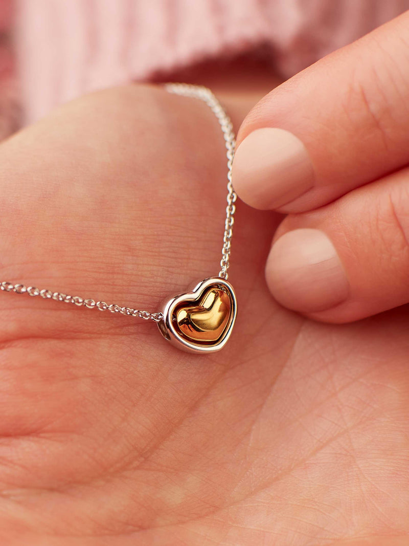 Kit Heath Heart of Gold pendant necklace silver gold, UK version