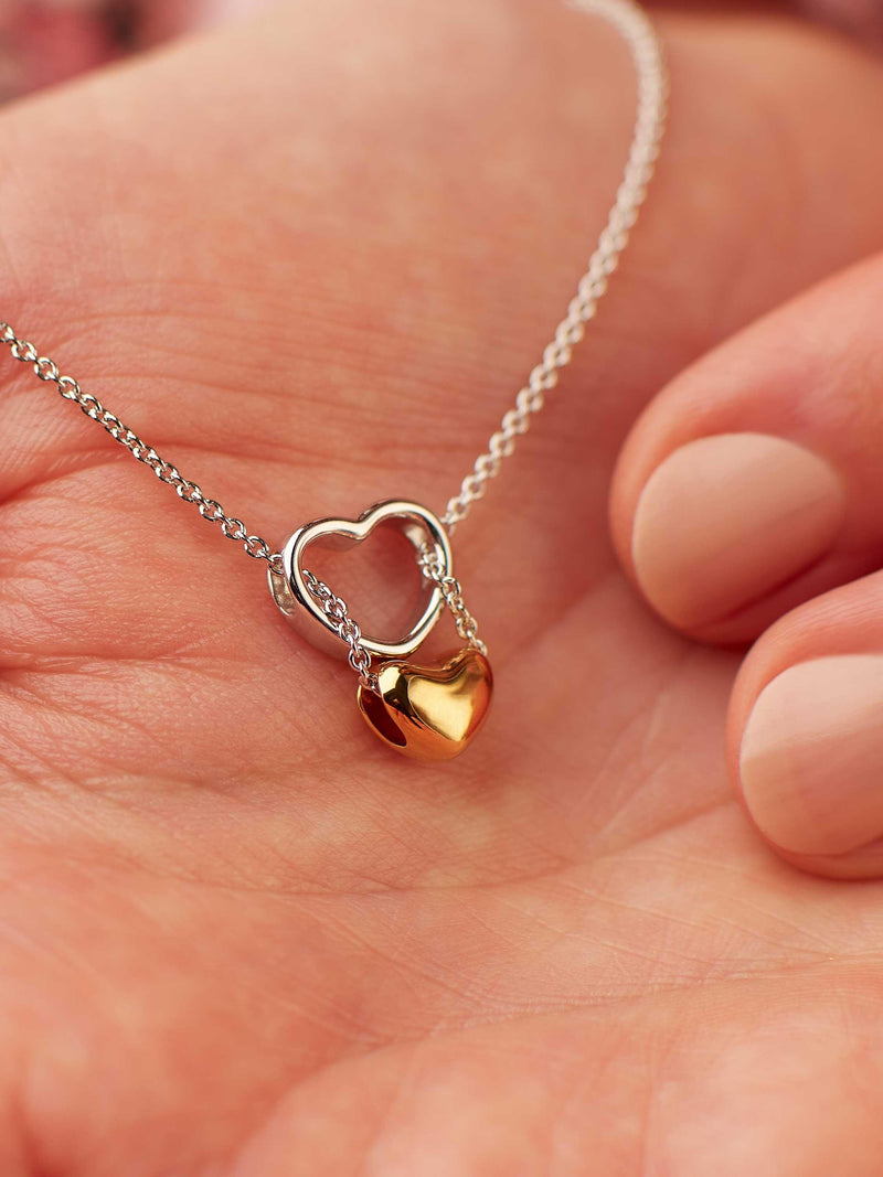 Kit Heath Heart of Gold pendant necklace silver gold, UK version