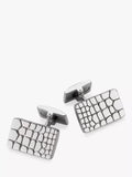 Hoxton London crocodile patterned cufflinks sterling silver - British product