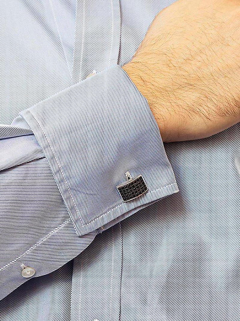 Hoxton London cufflinks with cubic zirconia gems - British product