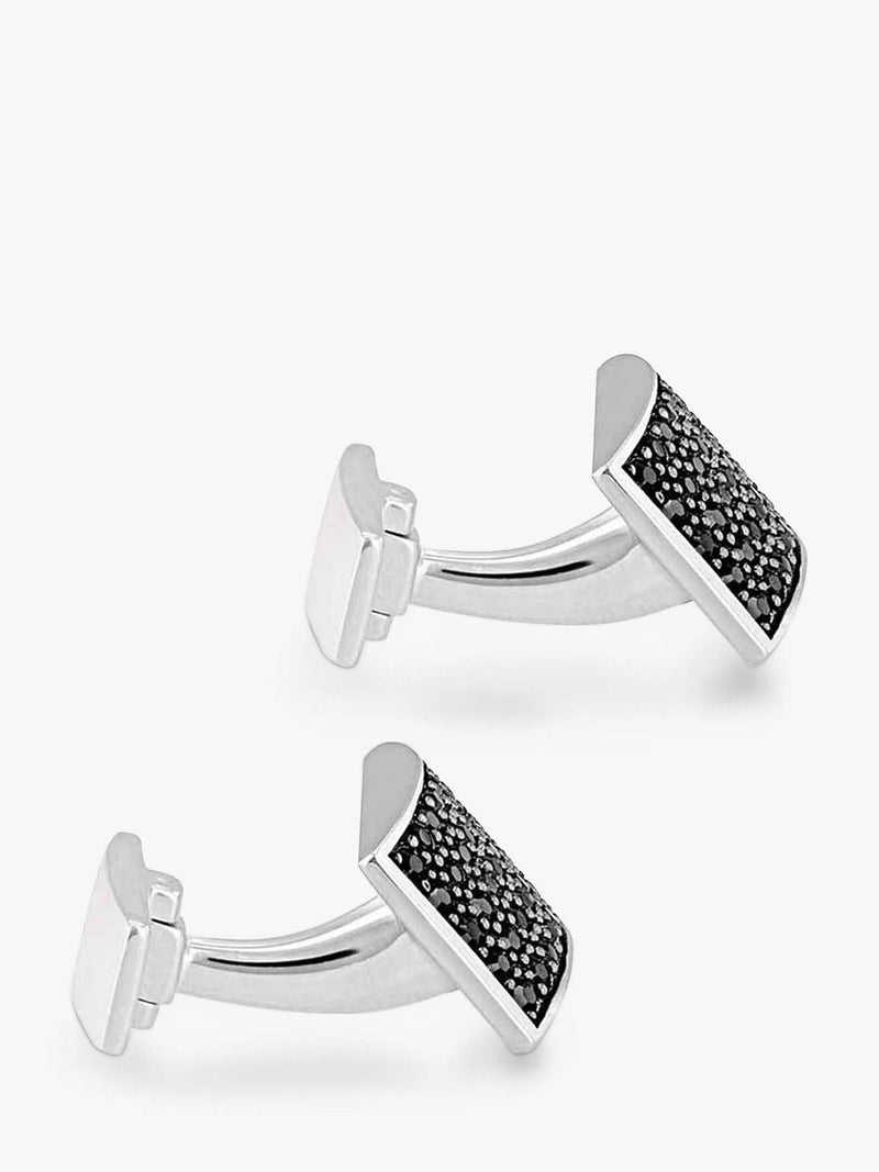 Hoxton London cufflinks with cubic zirconia gems - British product