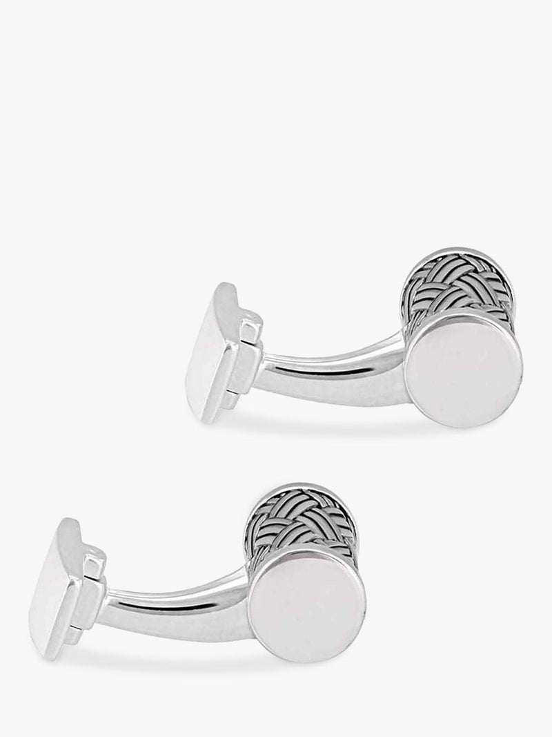 Hoxton London woven pattern cufflinks, UK version