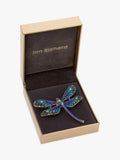Crystal Dragonfly Brooch with Tonal Stones and Gift Box