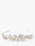 Jon Richard silver bridal tiara with crystals and pearls, UK version