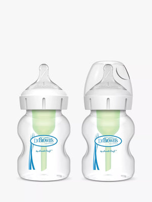 Dr Brown's Natural Flow Options+ Anti-Colic Baby Feeding Bottle Pack of 2 150ml