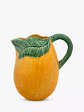 Bordallo Pinheiro earthenware pitcher 1.5L orange, imported from the UK