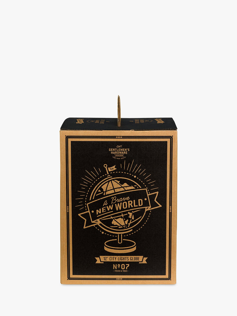 Gentlemen's Hardware night time lights globe on stand, imported from the UK