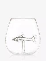 John Lewis Clear Glass Tumbler with Handmade Shark Inside, 500ml- Buy online at McGrocer