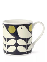 John Lewis Orla Kiely Early Bird Bone China Mug, 350ml, Black/Multi- Buy online at McGrocer