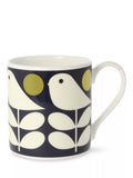 Orla Kiely Early Bird bone china mug 350ml - British product