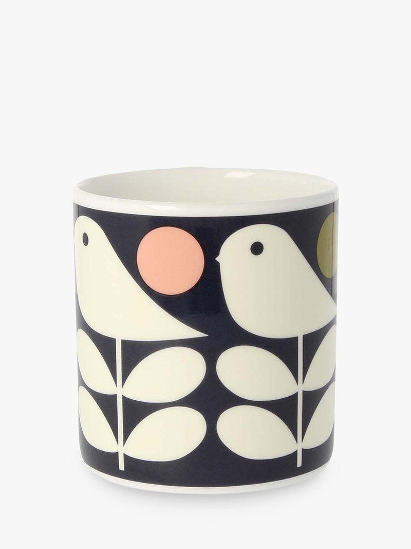 Orla Kiely Early Bird bone china mug 350ml - British product