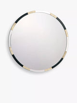 John Lewis Där Gadany Gold/Black Round Wall Mirror, 80cm- Buy online at McGrocer