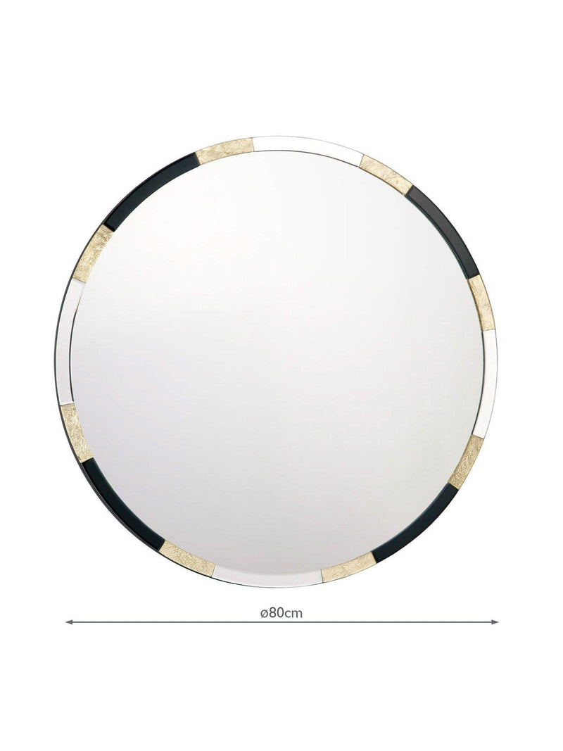 Där round wall mirror gold and black 80cm - British product