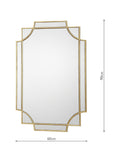 Där Guapo rectangular wall mirror 90x60cm gold, UK version