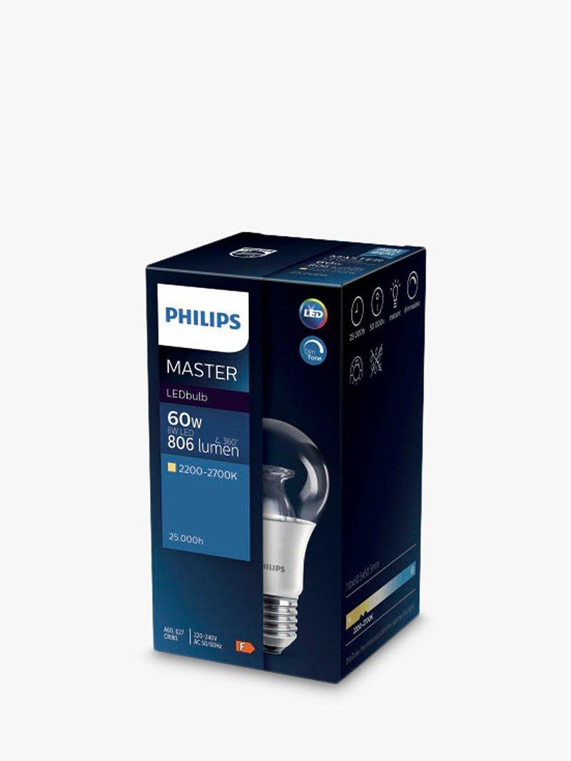 Philips MASTER 60W LED bulb E27 clear, imported from the UK