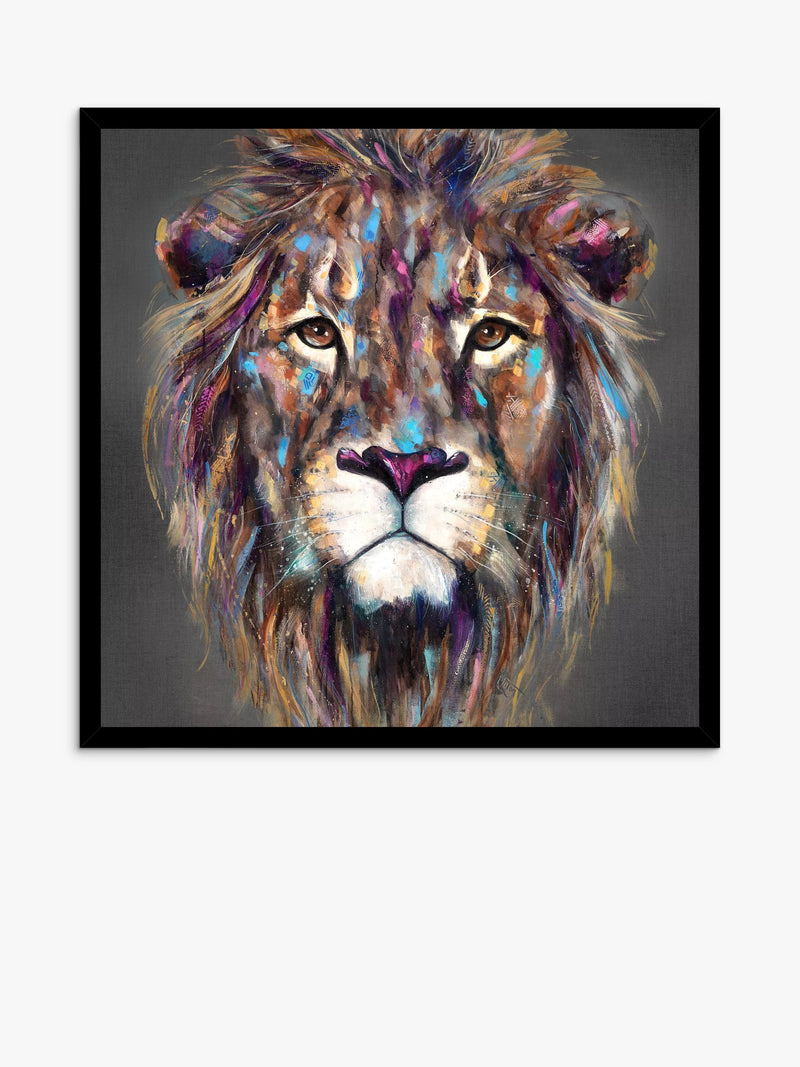 John Lewis Kendi lion framed print by Louise Luton - British product