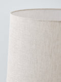 John Lewis Malton green ceramic table lamp with linen shade, UK version