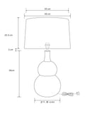 John Lewis Malton green ceramic table lamp with linen shade, UK version