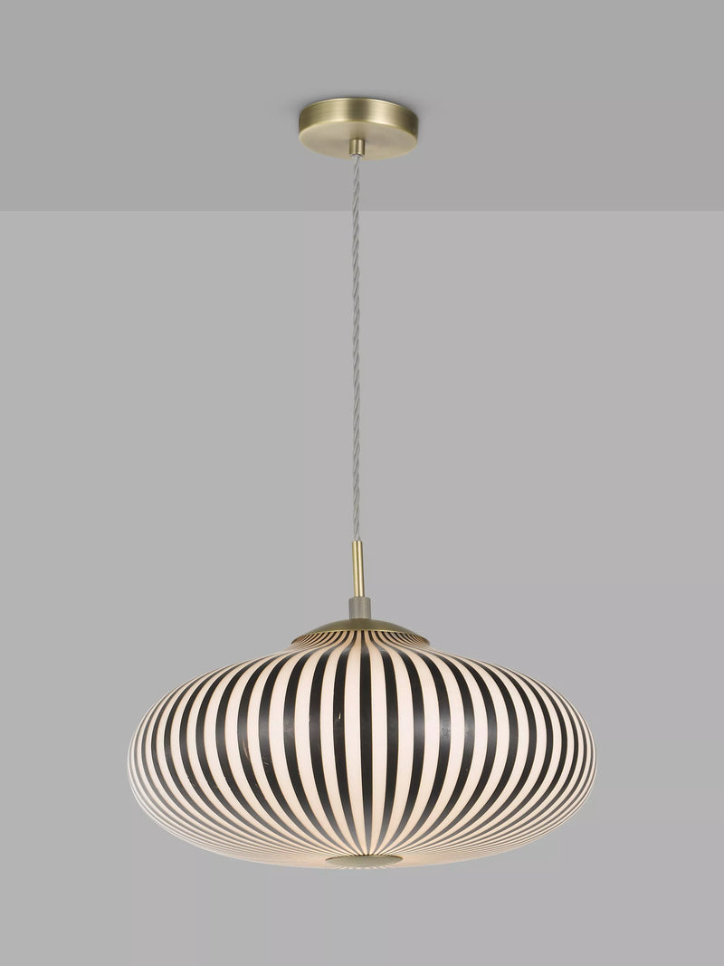 John Lewis Okapi pendant ceiling light black and white - British product