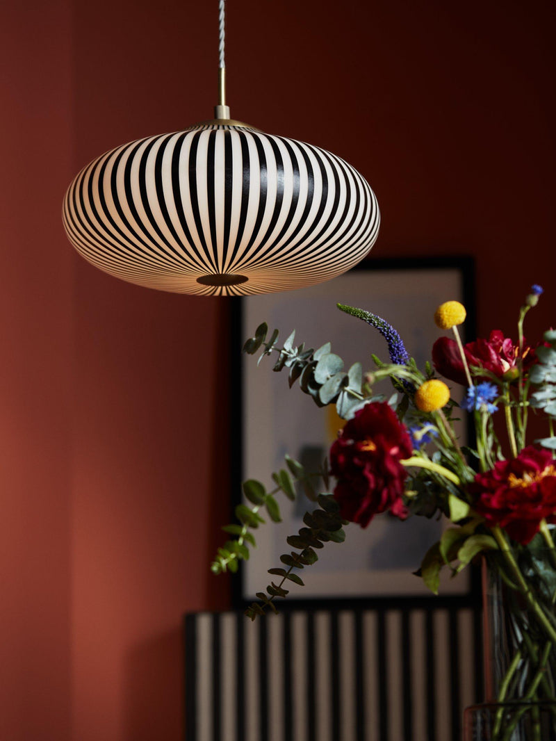 John Lewis Okapi pendant ceiling light black and white - British product
