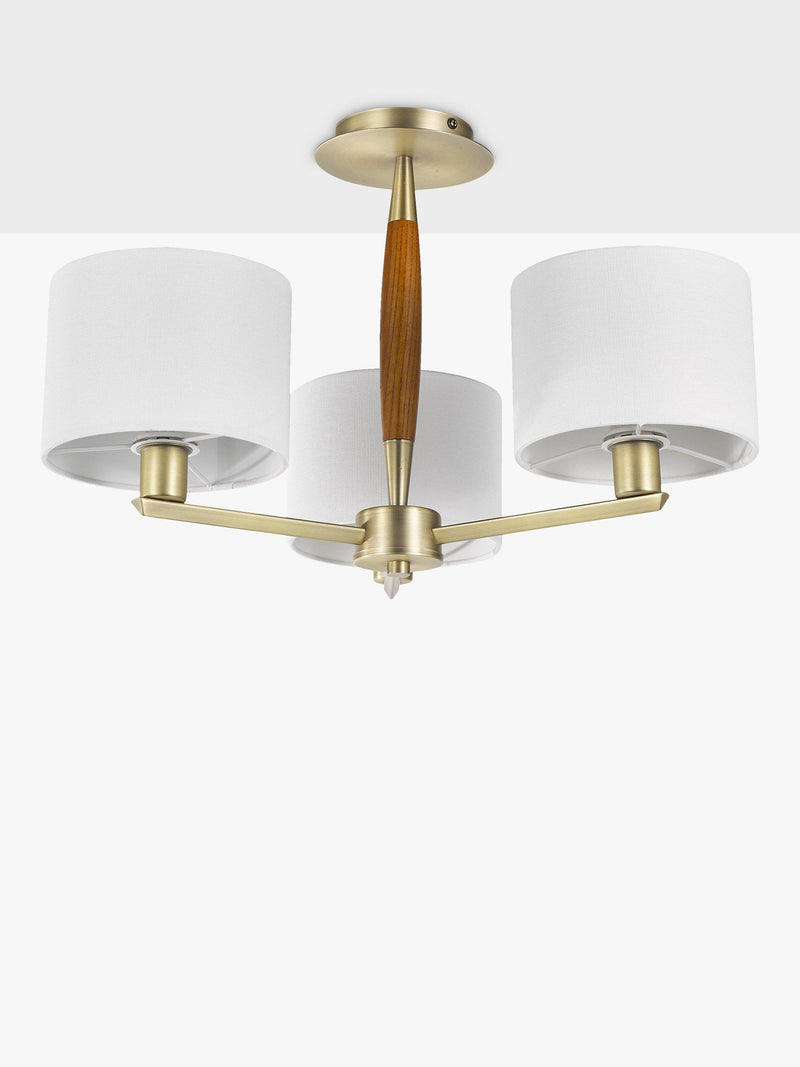 John Lewis Spindle ceiling light walnut stained ash (British brand)