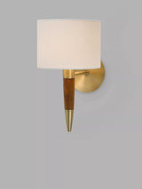 John Lewis John Lewis Spindle Single Arm Wall Light, Antique Brass/Walnut Stained Ash- Buy online at McGrocer