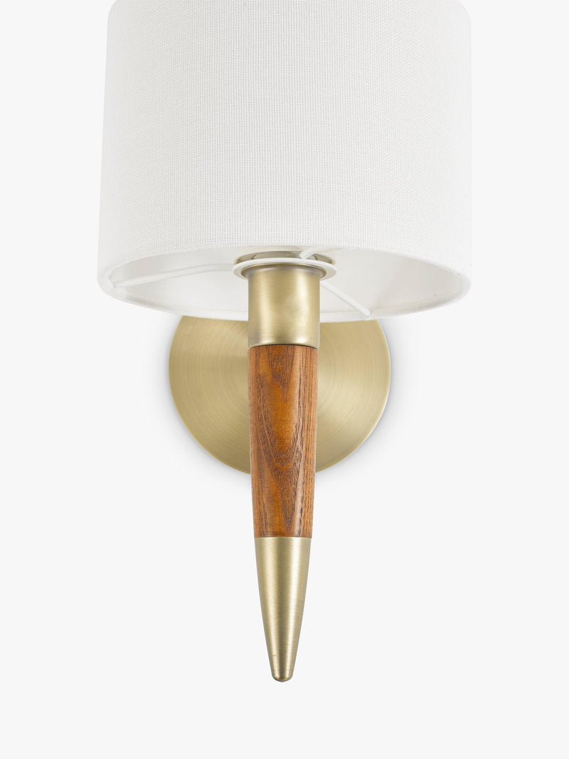 John Lewis Spindle light antique brass walnut stained ash imported from UK