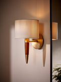 John Lewis Spindle light antique brass walnut stained ash imported from UK