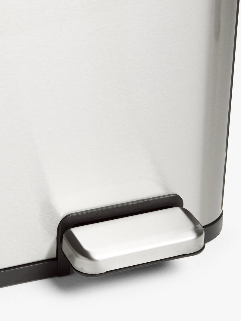 John Lewis recycling pedal bin brushed steel 60L, UK version