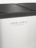 John Lewis recycling pedal bin brushed steel 60L, UK version