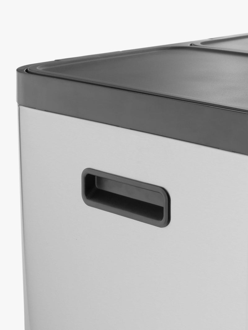John Lewis recycling pedal bin brushed steel 60L, UK version