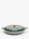John Lewis Cast Iron Shallow Casserole 31cm Ombre Green, UK version