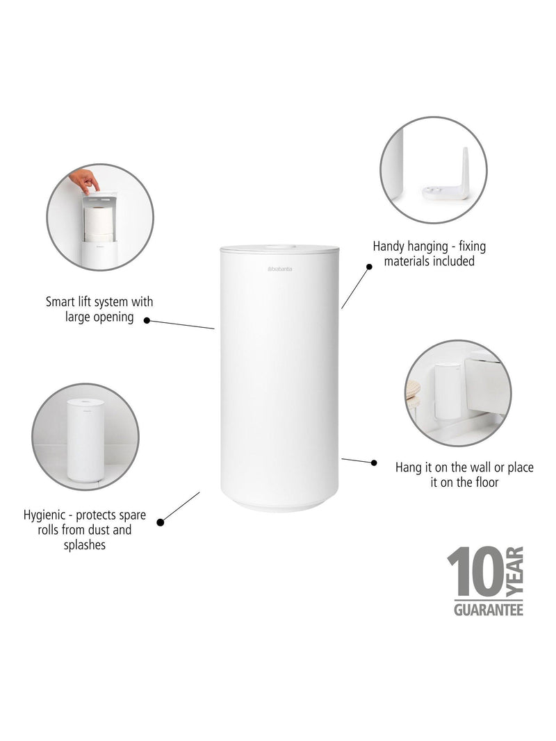 Brabantia MindSet Toilet Roll Dispenser matte finish - British product