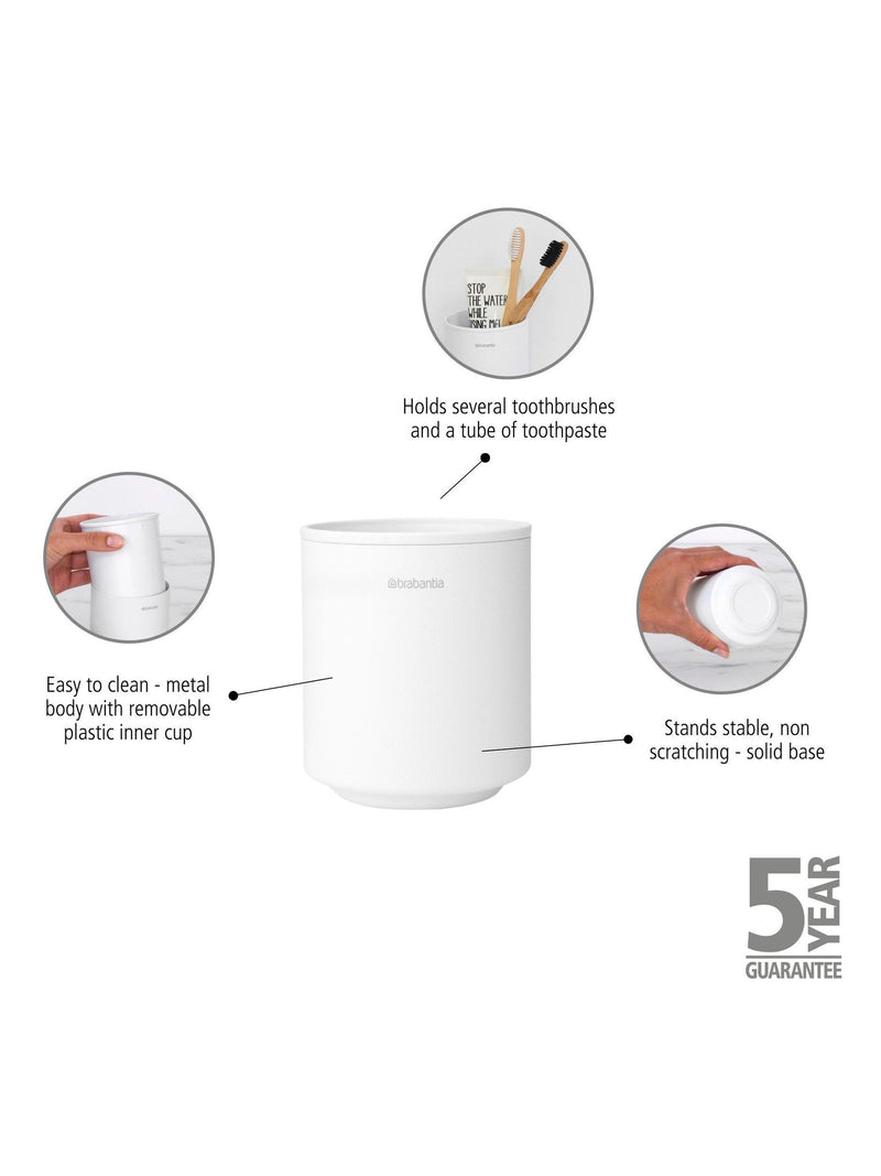 Brabantia MindSet compact toothbrush holder (British brand)