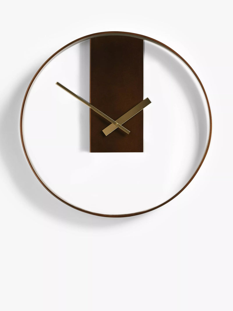 John Lewis mid century wall clock 60cm natural - British product