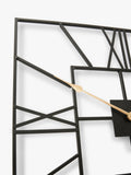 John Lewis wall clock skeleton square Roman numeral 60cm, UK version