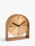John Lewis mid century wood mantel clock 16.5cm, imported from the UK