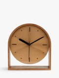 John Lewis mid century wood mantel clock 16.5cm, imported from the UK