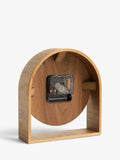 John Lewis mid century wood mantel clock 16.5cm, imported from the UK