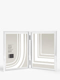 John Lewis silver-plated double photo frame for 5x7 inch photos, UK version