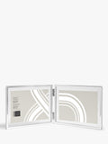 John Lewis silver plated double photo frame with glass border for 4x6 photos, UK version