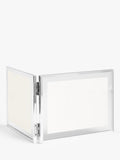 John Lewis silver plated double photo frame with glass border for 4x6 photos, UK version