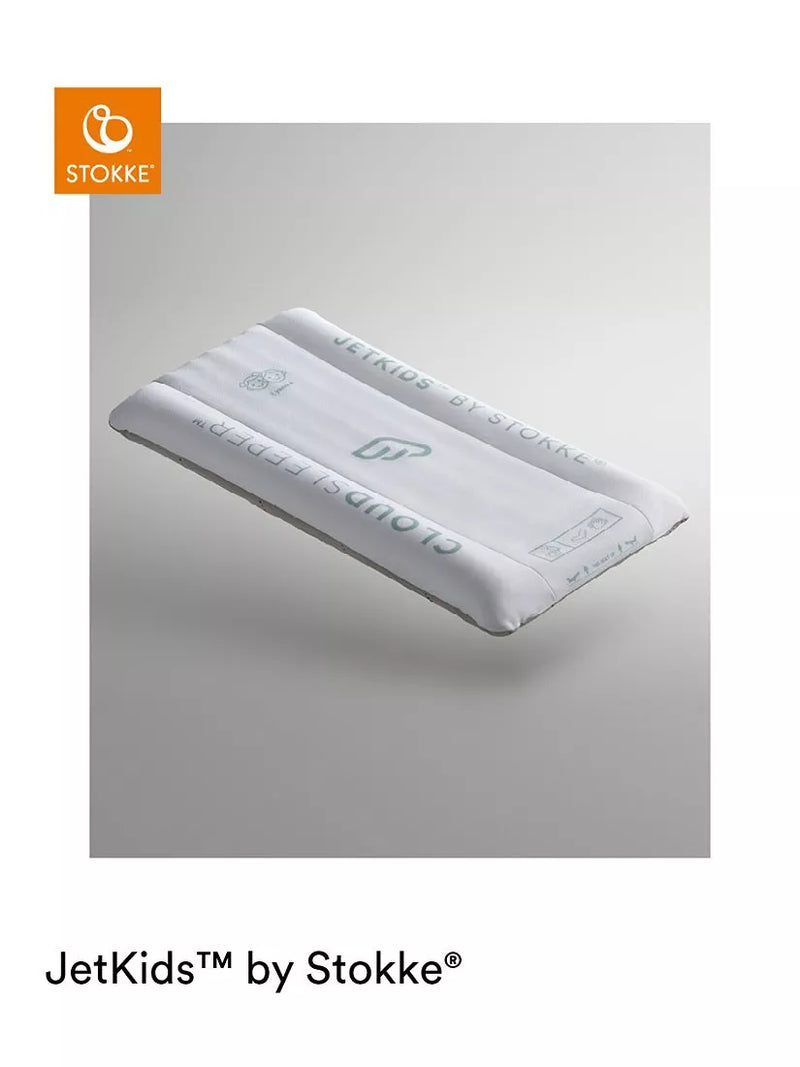 Stokke JetKids inflatable travel bed for toddlers with side bumper and integrated pump (British brand)