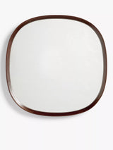 John Lewis John Lewis Mid Century Square Wood Wall Mirror, 65 x 65cm, Walnut- Buy online at McGrocer