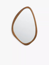 John Lewis John Lewis Mid Century Oval Wood Wall Mirror Walnut 71 x 47cm- Buy online at McGrocer