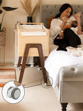Gaia Baby Hera co-sleep crib in natural ash wood, UK version